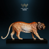 Yayo all copper Tiger ornaments twelve zodiac Tiger birthday gifts Chinese office creativity