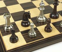 Chess Brass Metal Antique Bronze Silver Classic Staunton Group 17 W Ebony Ornaments Competition