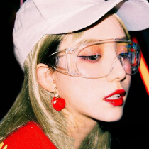 Net red with goggles retro bundy glasses female Korean version tide sand-proof dust-proof splash-proof transparent eye frame