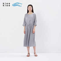 klee klee Eco-friendly silk elastic waist dress S191DR09