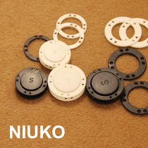 NIUKO export quality invisible buckle resin black and white iron-absorbing magnet buckle Clothing coat button down jacket button