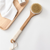 Pig Mane body brush long handle bath brush back rub back back brush bamboo bath brush bath adult