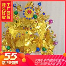 Religious Buddhism color beads phoenix crown goddess nine days Crown Queen Mother Taiwan kgold Buddha