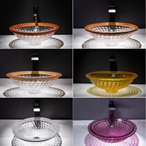 Boweiya bathroom plus bathroom die-cast orange glass wash basin combination bathroom wash custom table basin