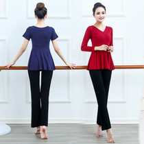 Dance suit Adult new Modale V collar base training Modern Dancing utilityThe Latin dance suit yoga performance suit
