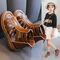 Next jazz girls Roman princess sandals 2021 summer new velcro soft soles in the big boy cutout sandals