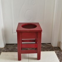 Shock quiet language home toilet Pregnant woman toilet Old man with potty bed side solid wood spittoon enamel shelf