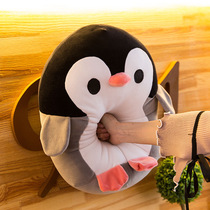 Douyin with washing happy penguin and soft simulation animal pillow plush toy creative birthday gift Penguin