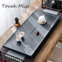 TOUCH MISS tea tray Household natural whole black gold stone Chinese tea table stone large drainage tea tray