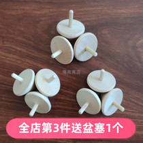 Hot sale Childrens adult wooden toys Original color wooden spinning top 80 retro 2