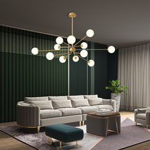 Nordic chandelier living room lamp simple modern atmosphere light luxury chandelier magic bean lamp dining room lamp personality Net red lighting