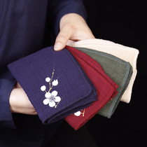 Cotton linen tea cloth tea towels Absorbent Thickened Utilita Tea Table Special Towels Raffles Day Style Tea Ceremony Meditation Pot