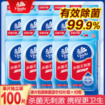 Vida Wet Towel Paper Pouch Germicidal Student Wet Paper Towel Carry-on with a single piece of a single piece of portable disposable