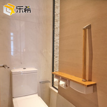 Toilet tissue rack tissue box toilet waterproof bamboo with armrest rack storage box roll paper tube tissue rack