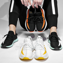  Shoes Mens summer mens shoes flying woven mesh shoes Sports shoes mens casual shoes running shoes breathable white white shoes