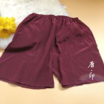 100% Pure Genuine Silk Beach Pants Home Walk Exercises Body Comfort Breathable Sauce Red