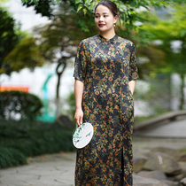 Not even clot dresses young models of real silk silk mulberry silk upscale short sleeve dresses long-length.