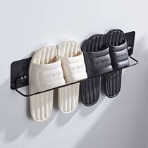 Bathroom slipper rack bathroom nail-free one-piece hanging iron rack storage rack hanger wall sandals finishing