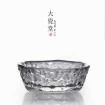 Big porcelain hall first snow handmade hammer Cup heat-resistant thickened glass name Cup kung fu tea set individual cup single Cup