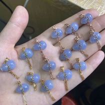 18k gold inlaid with emerald violet hoist pendant