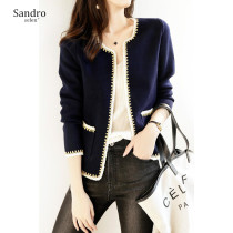 Sandro selen fragrant wool knitted cardigan French socialite temperament sweater outside the autumn and winter small jacket