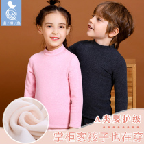 Pick up missed-boy thin autumn dress blouse for girls grinding undershirt child thickened with velvety autumn clothes long sleeve T-shirt winter
