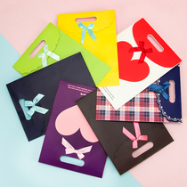 Fashion Fresh Cordless Gift Bag Han Edition Fine Paper Gift Packing Bag Sticky bag Back to gift bag