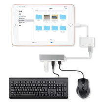 Ye United Docking Station for 2019 Apple ipad Converter U Disk Mini 5Lightning Card Reader