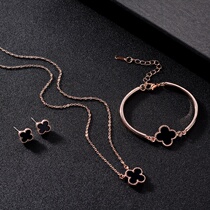  Korean version of the fashion simple four-leaf clover niche bracelet net red girl heart ins bracelet student cold wind bracelet female