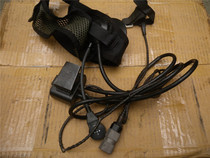 US military original HARRIS headphones wearing headphones with fingers PPT