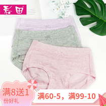 Color Field Briefs Women Color Cotton Pure Cotton Fabric Double Crotch Mid Waist Flat Corner Pants Comfort 36106