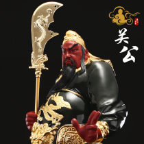 Guan Erye statue Yuantong Buddha with pure copper paste gold Guan Gong ornaments home Company opened Wu Caishen