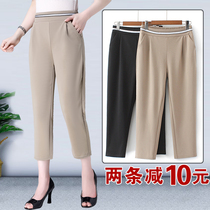 Middle-aged women mother summer thin Capri pants summer new short 50-year-old man short pants women
