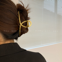 Hairclip Net red 2021 New Fashion back of the head large grab clip female retro metal shark clip hair headdress