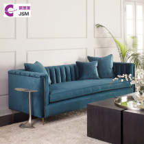 JSM Nordic light luxury fabric sofa apartment villa model room hotel restaurant Cafe Studio three-person sofa