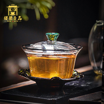 A single three-Cai tea bowl is comparable to a heat-resistant large Kung Fu tea cup from Slow Tang