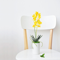 (Jiu Si) Simulation Floral Ceramic Pins Dai Lan Set Study Table Ornaments Decoration art223