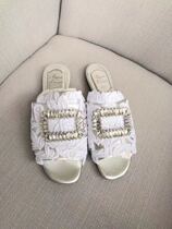 Roger vivier white sandals domestic spot gold size 36 37