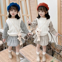 Female baby Spring and autumn dresses small fragrant wind two sets of skirts 1 year old 2 children 3 girls 4 foreign air princess dress surges