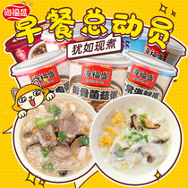 Haifusheng home-cooked seafood porridge 38g breakfast instant porridge brewing ready-to-eat convenient nutrition breakfast supper night meal porridge