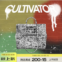 Cultivator original black and white contrast stone pattern niche womens bag large capacity versatile hand tote bag