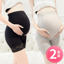 Pregnant womens leggings summer anti-light thin section wear womens fashion lace safety pants summer three-point shorts tide mom