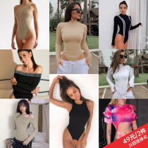 (Pet powder willful 49 yuan 2 pieces) Joker spring and summer conjoined T-shirt shirt shirt women do not return