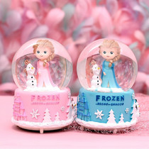 Crystal Ball Creative Home Swing Piece Love Princess Resin Handicraft Music Box Seven Festoons Snow