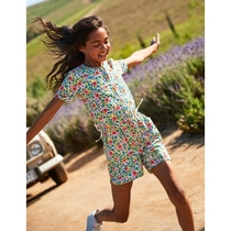 MiniBoden set girls print drawstring fashion Children suit British direct childrens clothing summer