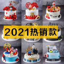 Cake model simulation 2021 new net red European fruit birthday fake cake plastic window samples can be customized