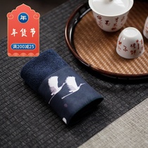 Water absorbent painted deerskin tea towel thick towel Chinese style Chinese traditional painting cotton rag cloth clean square pot cloth