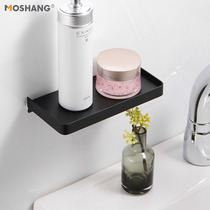 Black Toilet Stainless Steel Toilet Tray Bathroom Storage Rack Hand Wash Basin Wall Hole-Free Storage Rack