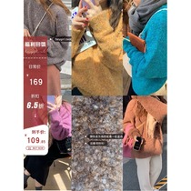 HEYGIRL black elder brother Korean slim outside wear pullover ring ring sweater female lazy round neck knitted top winter