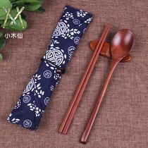 @ Wooden Chopsticks Spoon Set  Japanese Style Chopsticks Spoon Set Outdoor Travel Premium Gift Chopsticks Ins